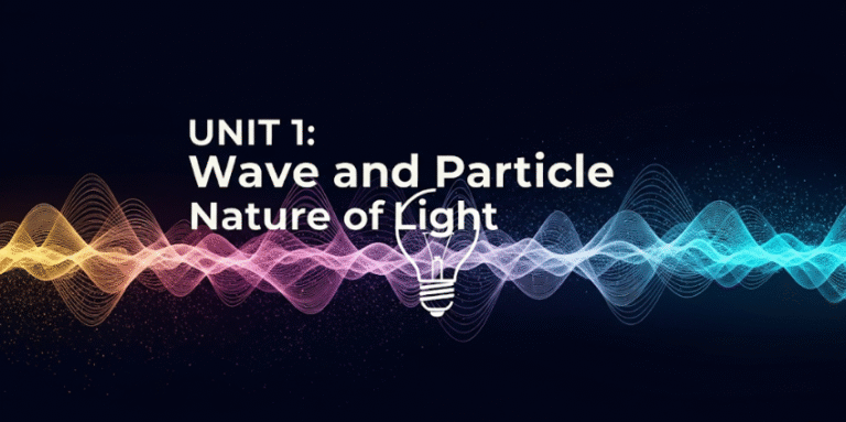 PHYSICS S5 UNIT 1: Wave and Particle Nature of Light.