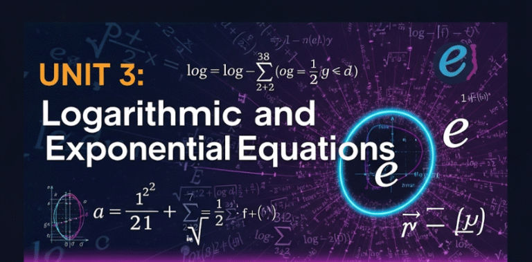 MATHEMATICS S5 UNIT 3: Logarithmic and Exponential Equations.