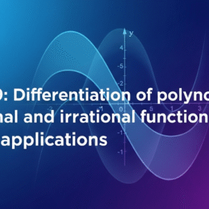 S4 UNIT 9: Differentiation of Polynomials, Rational and Irrational Functions, and their Applications.
