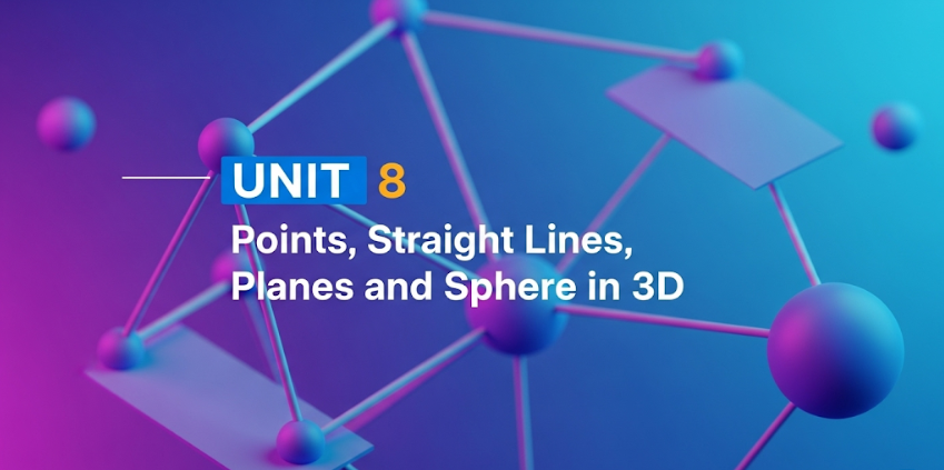 MATHEMATICS S5 UNIT 8: Points, Straight Lines, Planes and Sphere in 3D.