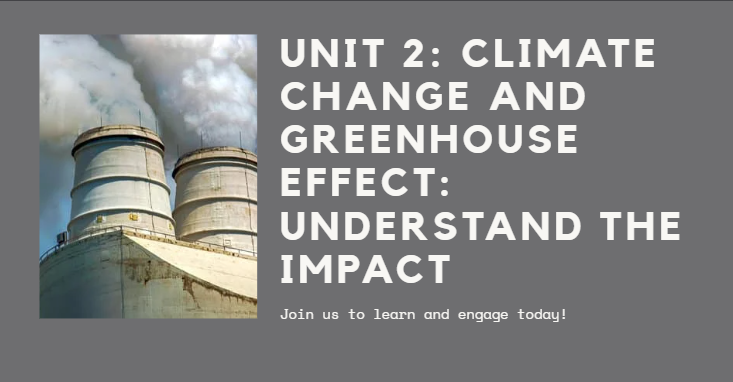 S6 UNIT 2: CLIMATE CHANGE AND GREENHOUSE EFFECT.